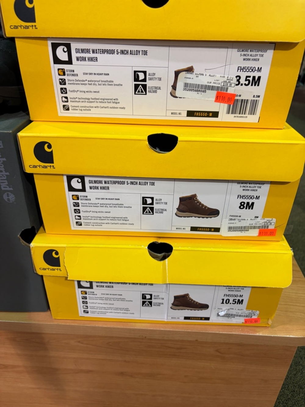Carhartt Gilmore Men’s Brown Waterproof Alloy Toe Work Hiker Boots